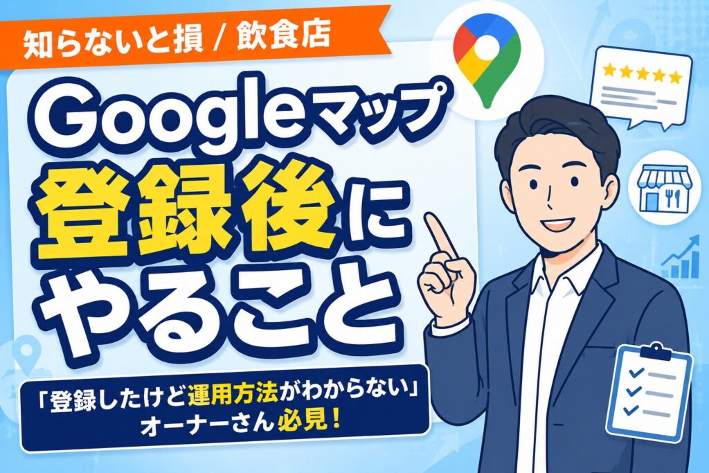 【知らないと損】飲食店のGoogleマップ登録後にやること