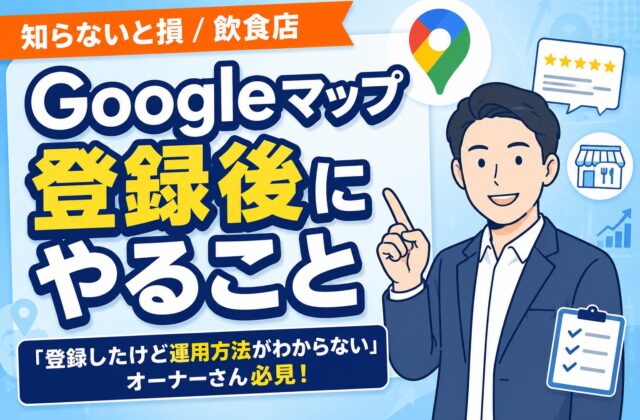 【知らないと損】飲食店のGoogleマップ登録後にやること