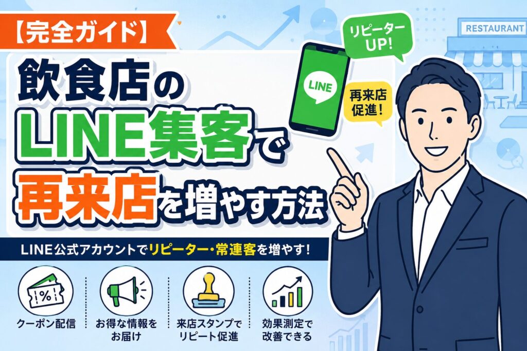 【完全ガイド】飲食店のLINE集客で再来店を増やす方法