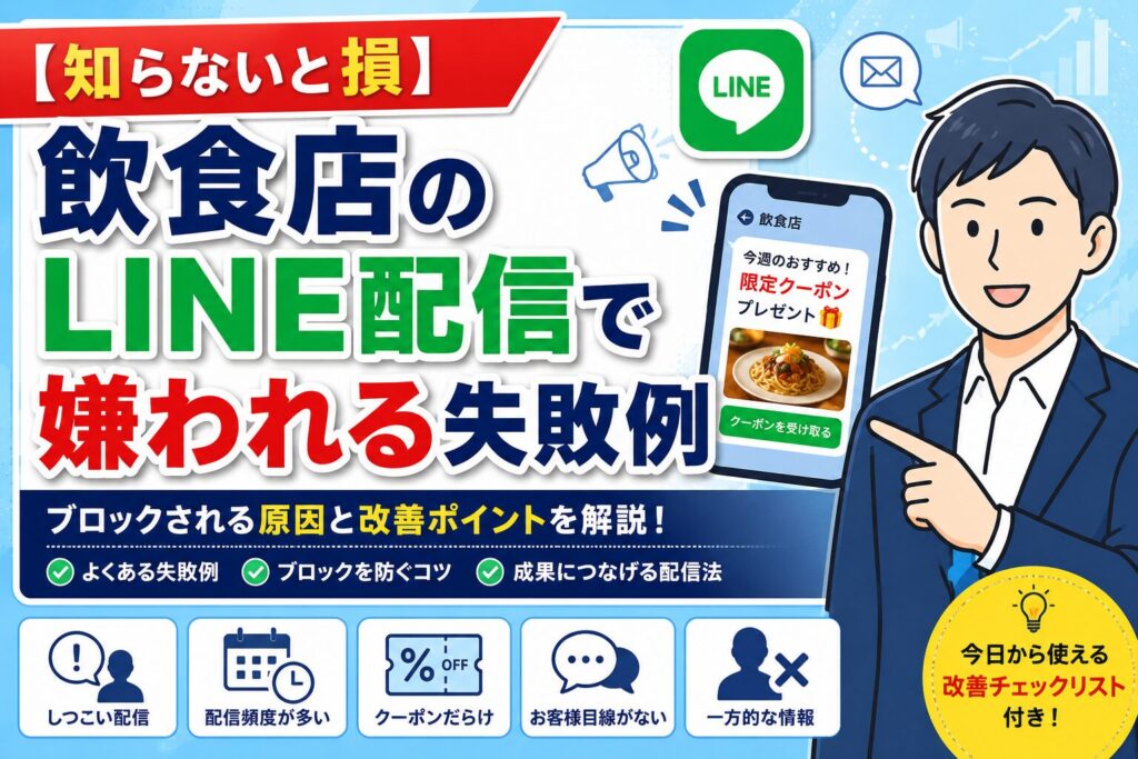 【知らないと損】飲食店のLINE配信で嫌われる失敗例