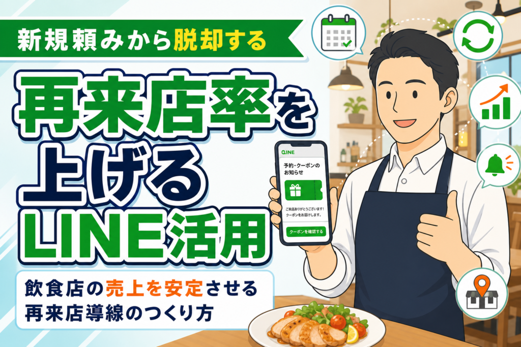 【売上安定化】飲食店の再来店率を上げるLINE活用