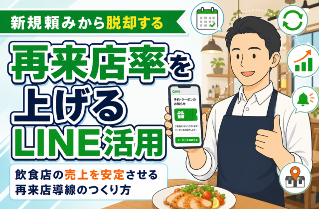 【売上安定化】飲食店の再来店率を上げるLINE活用