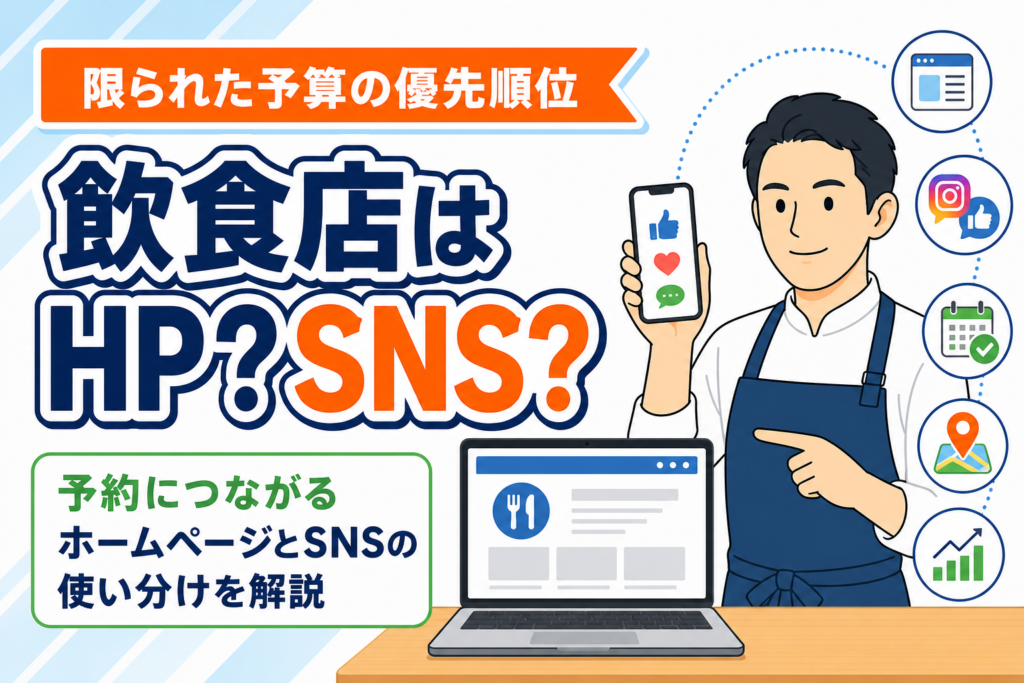 【比較】飲食店はホームページとSNSどちらを優先すべき?