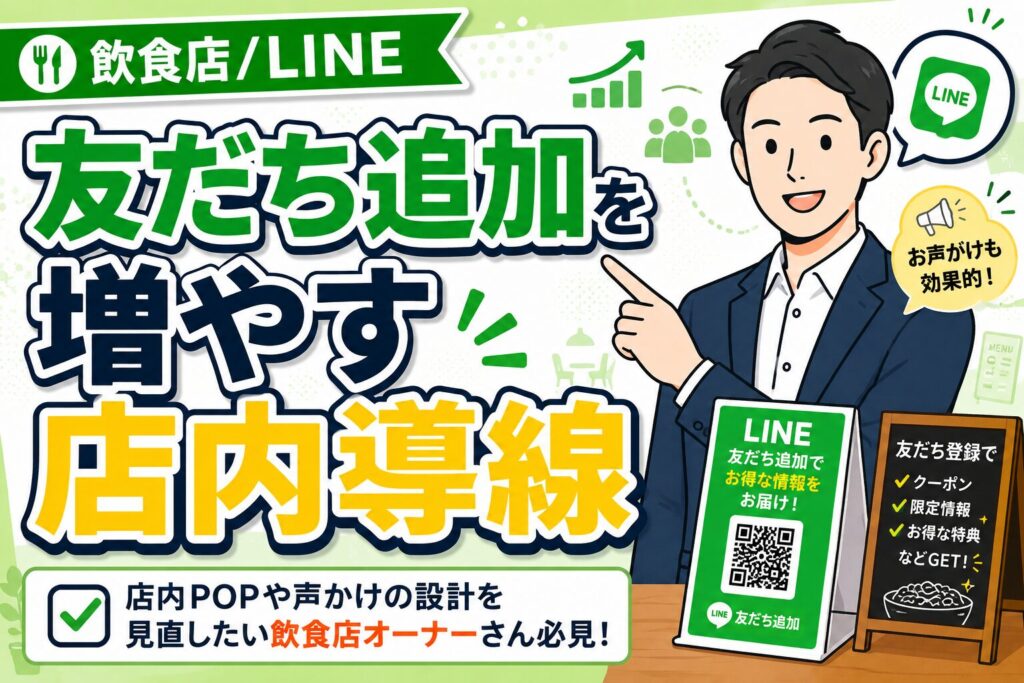 【今日からできる】飲食店のLINE友だち追加を増やす店内導線
