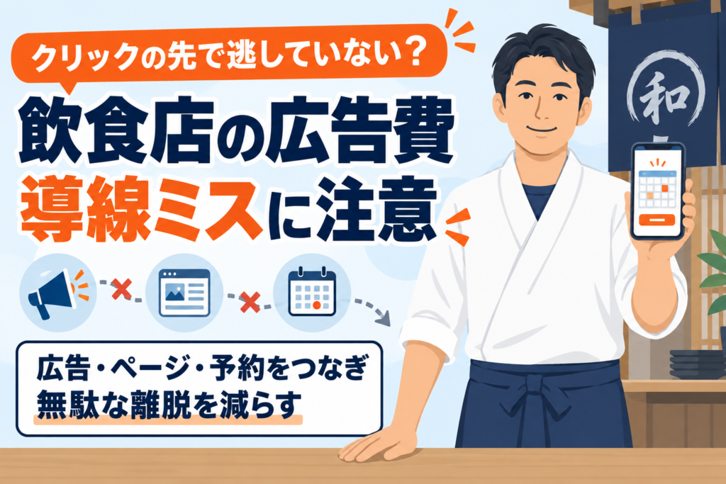 【知らないと損】飲食店の広告費を無駄にする導線ミス