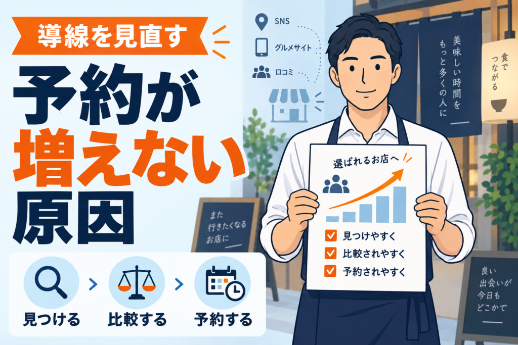 【プロ解説】飲食店の予約が増えない原因は導線にある