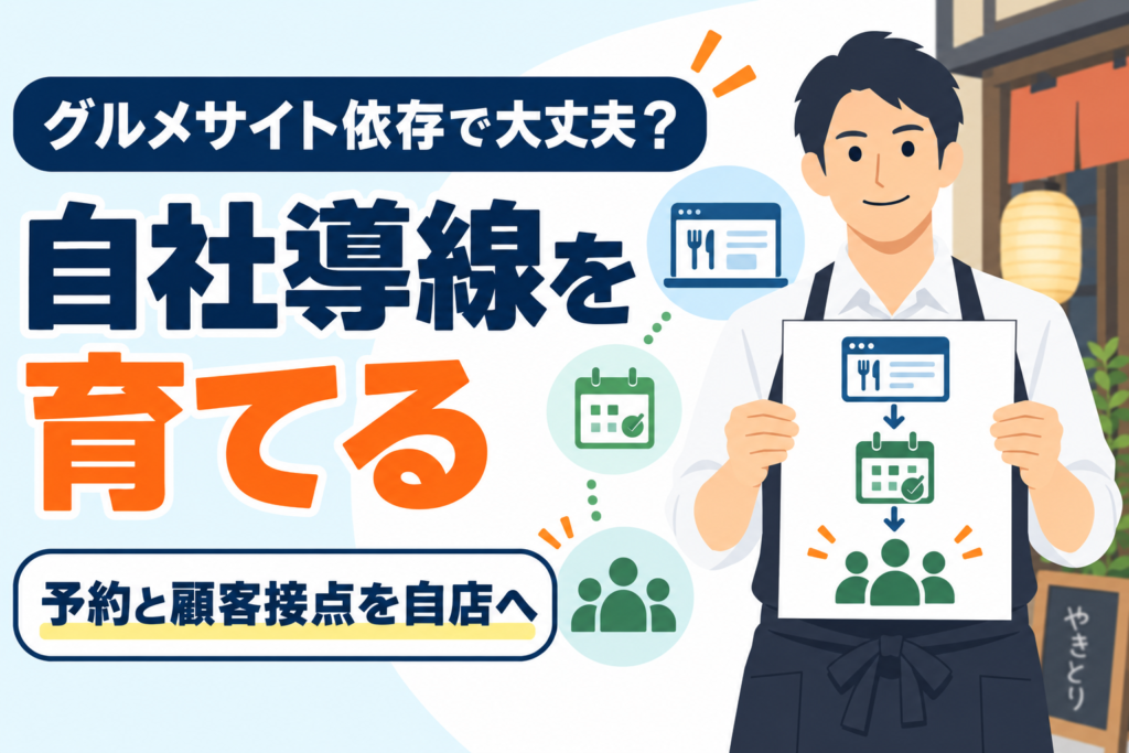 【比較】飲食店の集客はグルメサイト依存で大丈夫?自社導線を育てる方法